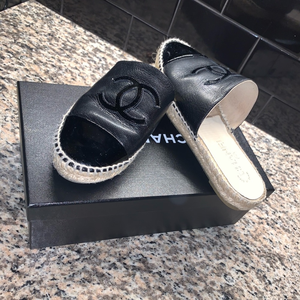 Authentic Chanel Espadrilles - barely worn